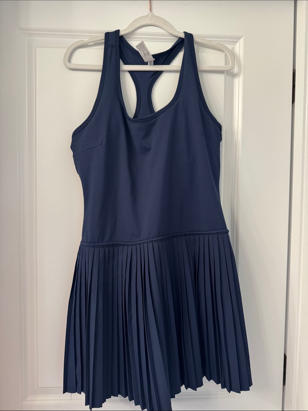 Yogalicious Navy Pleated Racerback Jumpsuit Romper